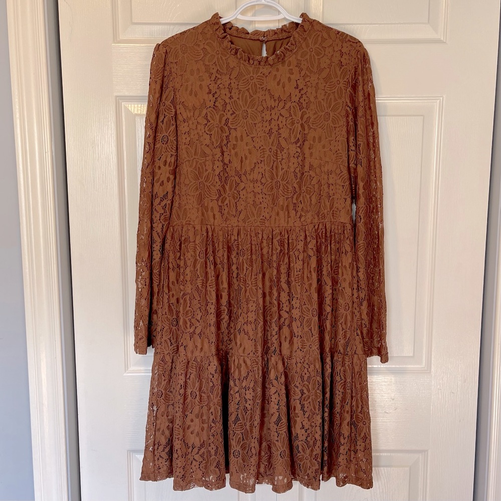 ModCloth Brown Lace Dress